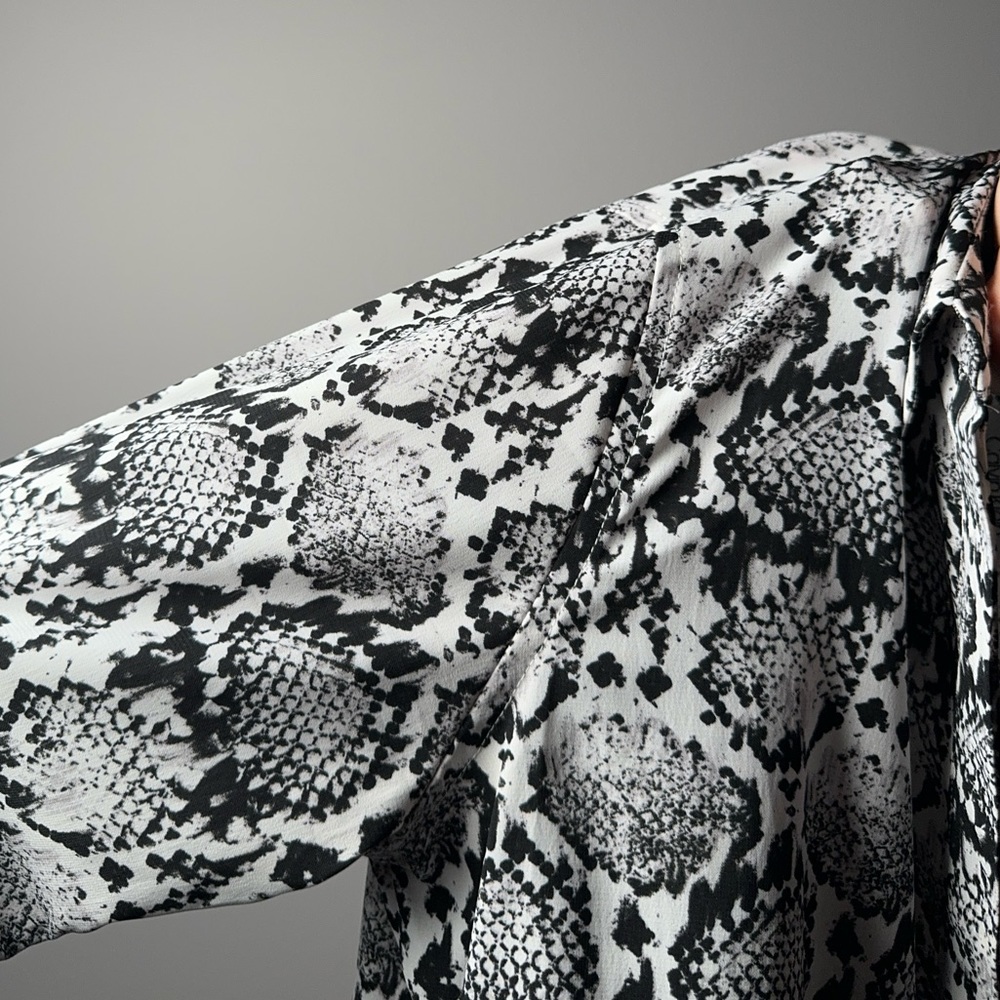 Calvin Klein Snakeprint Button-Up Blouse - image 7